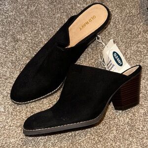Old Navy Black Women's Heeled Mules